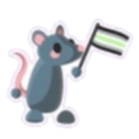 Agender Rat Sticker  - Rare from Pride Sticker Pack